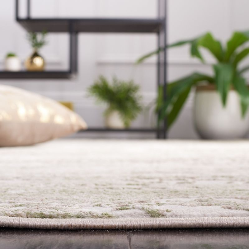 Meadow 500 MDW585 Power Loomed Indoor Area Rug - Beige/Sage - 9'x12' - Safavieh
