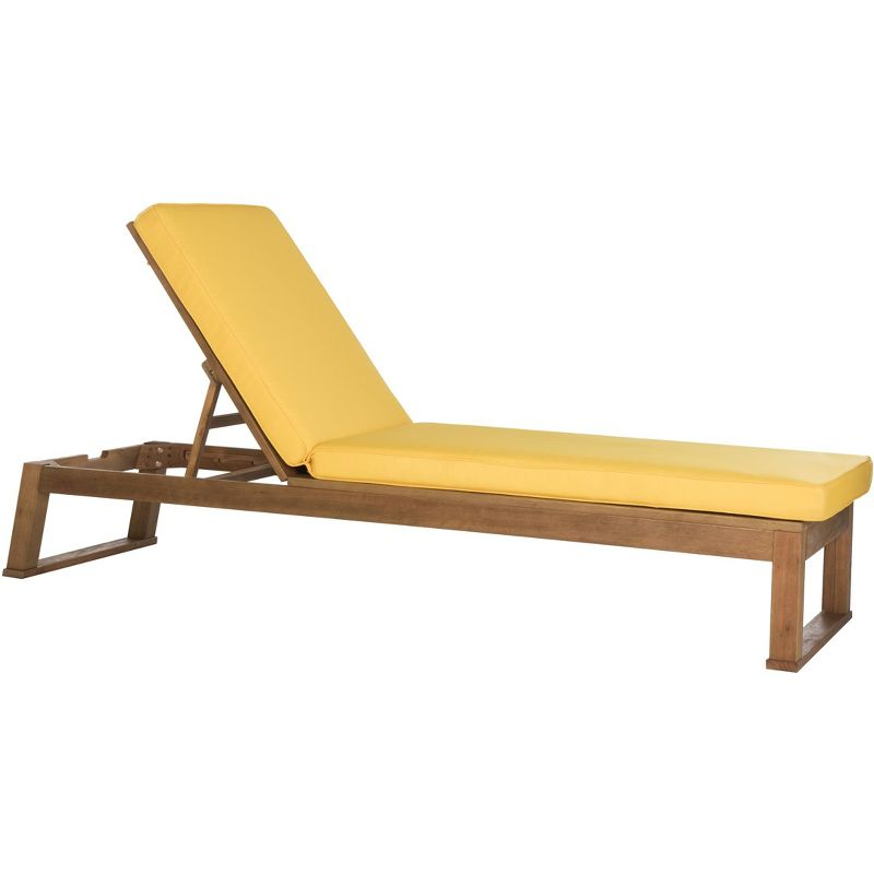 Solano Sunlounger - Outdoor - PAT7024 - Natural/Yellow -Safavieh