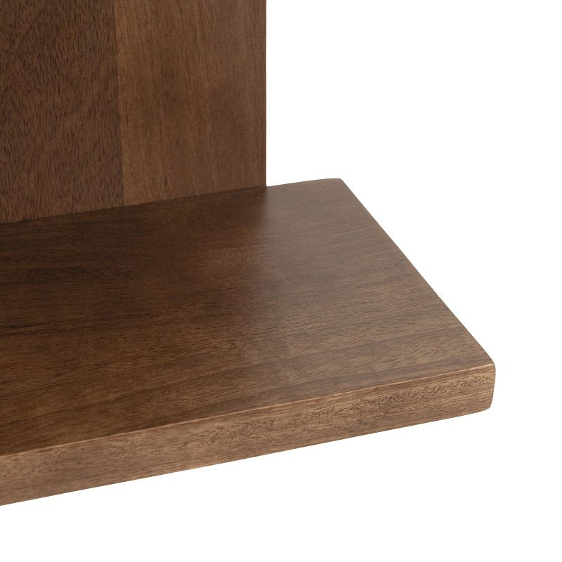 Kate & Laurel All Things Decor 12"x32" 3-Tier Braxton Modern Farmhouse Wall Shelves Natural Brown: Transitional Style, Plastic Frame