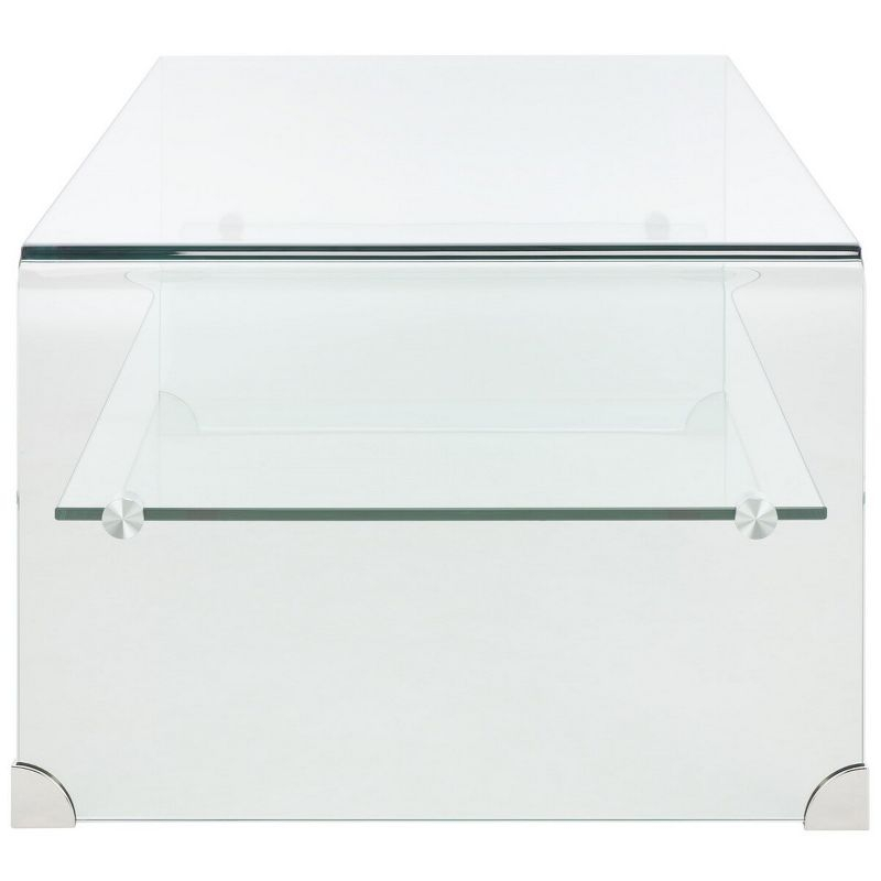 Brioni Temp Glass Coffee Table - Clear - Safavieh