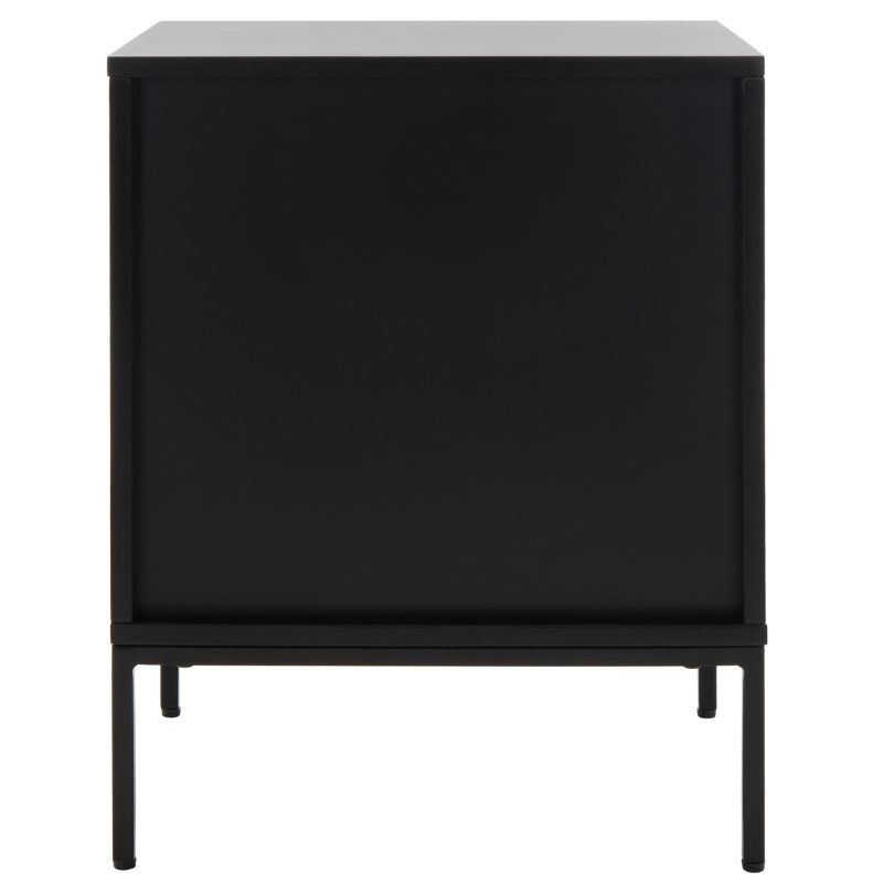 Zadie 2 Drawer Rattan Nightstand - Black - Safavieh