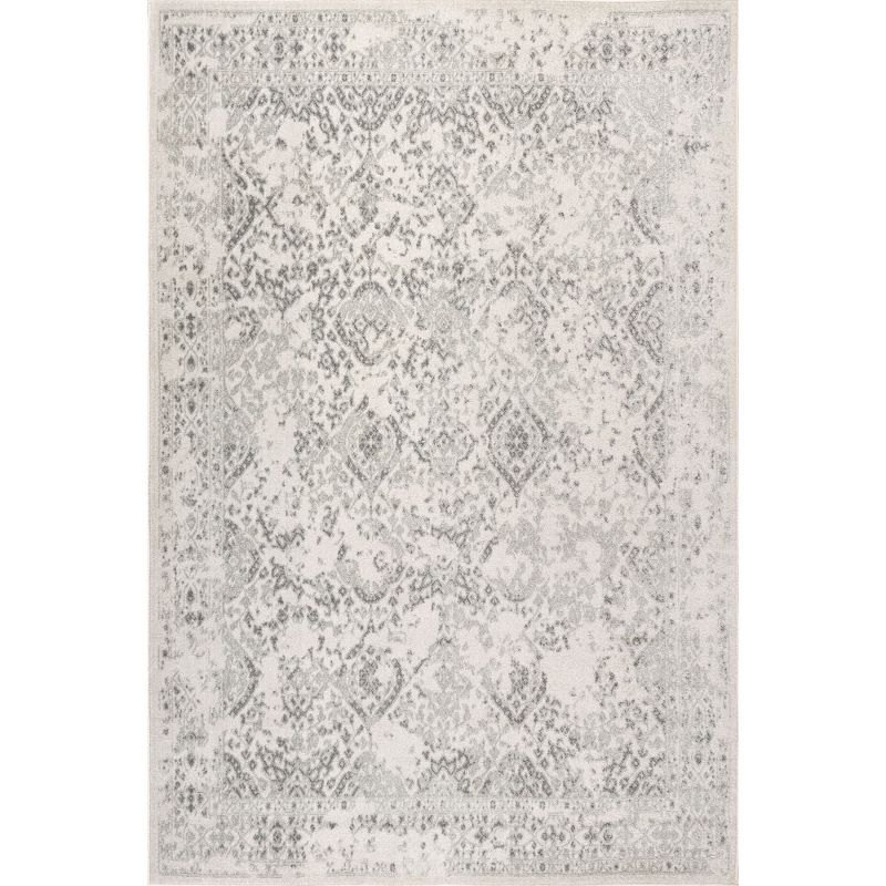Nuloom Odell Medallion 10x14 Indoor Area Rug for Living Room Bedroom Dining Room Kitchen, Ivory/Grey