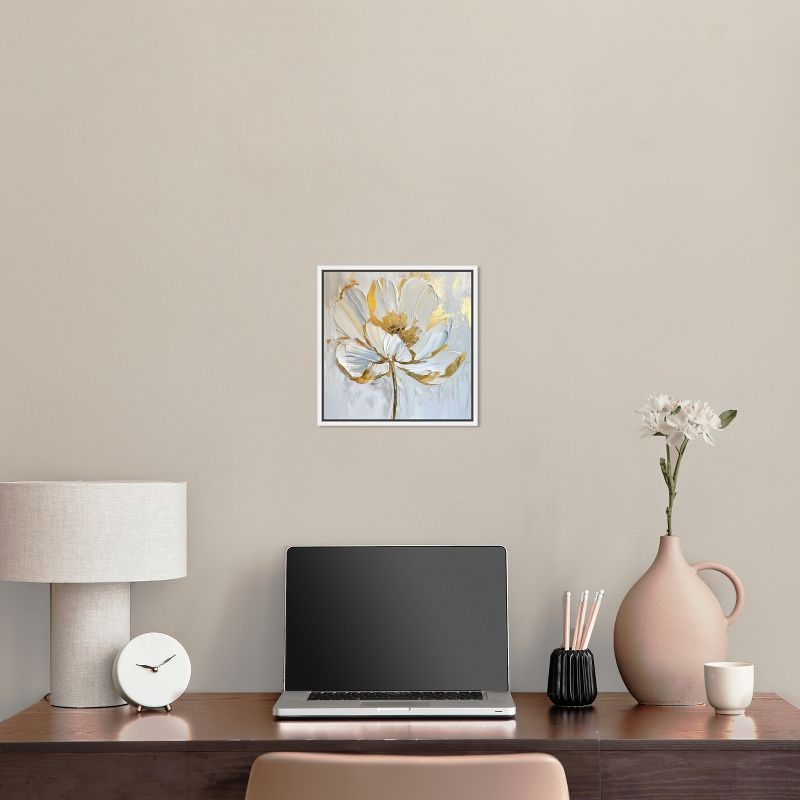 Art Remedy Magnolia II Floral Fine Wall Art, 12" x 12", White Frame