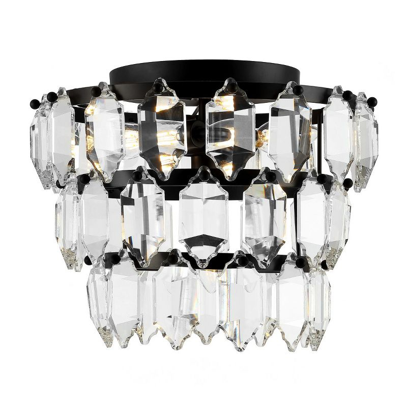 Gorson 3 Light 13" Flush Mount - FLU4045 - Black - Safavieh