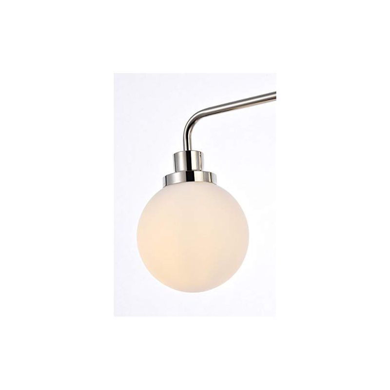Elegant Lighting Hanson 3 lights bath sconce in polished nickel with frosted shade