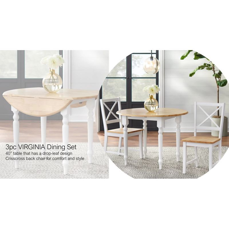 Buylateral Set of 4 Camden Wood Slat Back Dining Chairs Red - Buylateral: Rubberwood Frame, Spot Clean, No Assembly Required