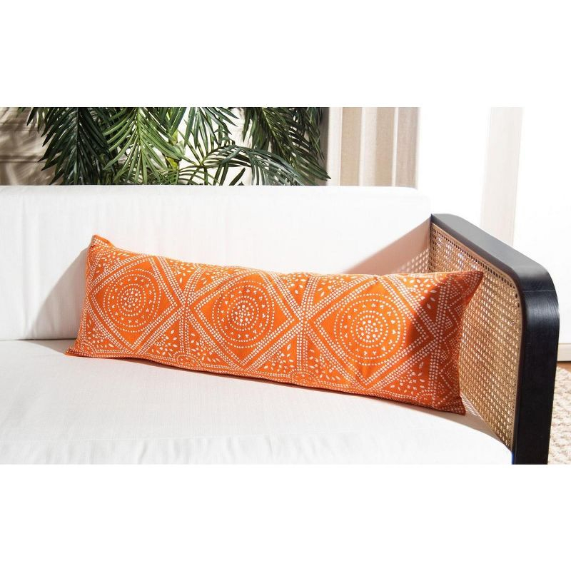 Valenti Pillow - Orange/White - 12"X36" - Safavieh