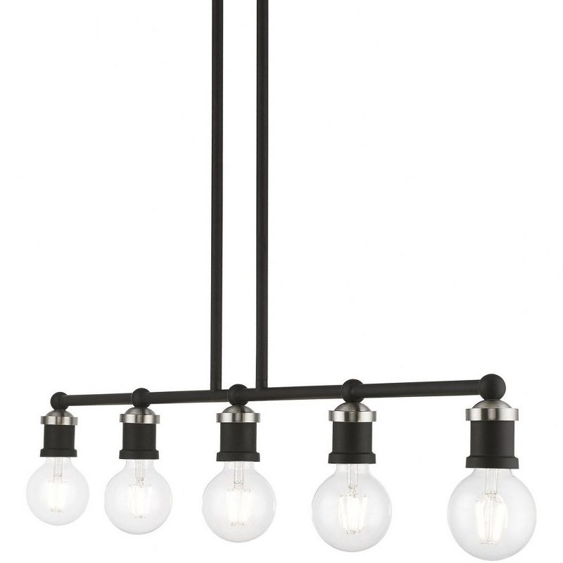 Livex Lighting Lansdale 5 - Light Chandelier in  Black/Brushed Nickel