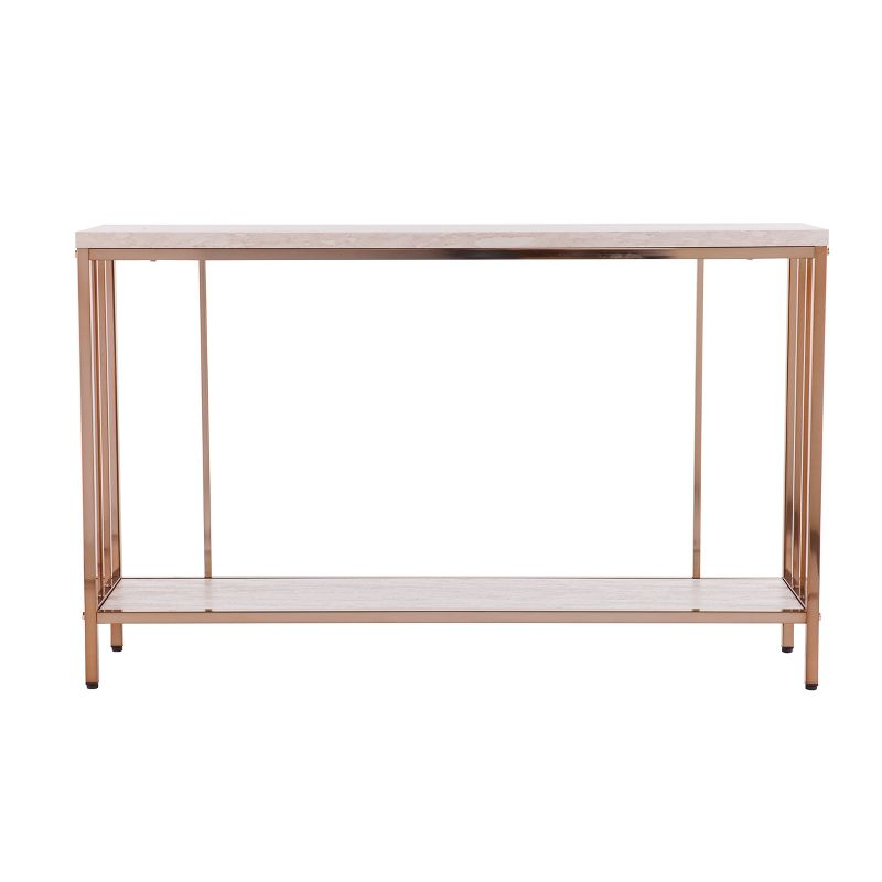 Brexlyn Faux Stone Console Table - CM0063 - Champagne - SEI