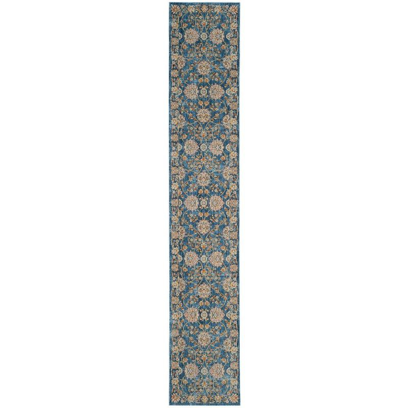 Vintage Persian VTP469 Power Loomed Indoor Runner Rug - Turquoise/Multi - 2'2"x12' - Safavieh