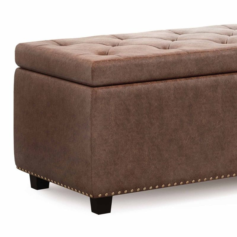 Simplihome Large Storage Ottoman Bench, Hamilton