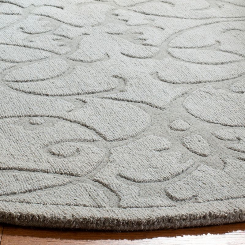 Impressions IM341 Hand Loomed Area Rug - Grey - 5' round - Safavieh.
