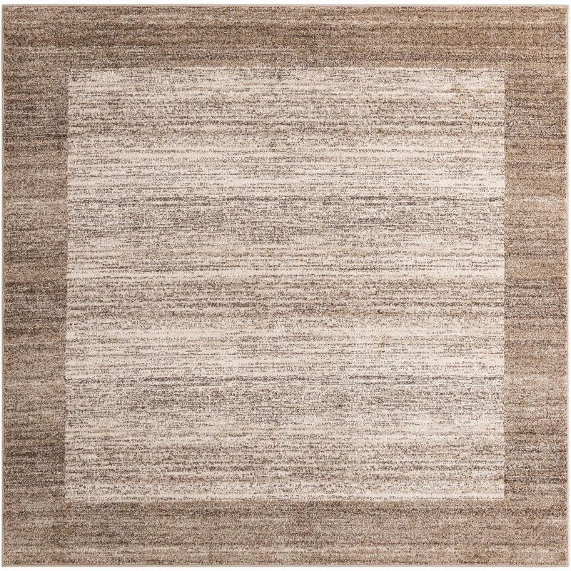 Unique Loom Abigail Del Mar Area Rug , 8'x8' Square ,Beige
