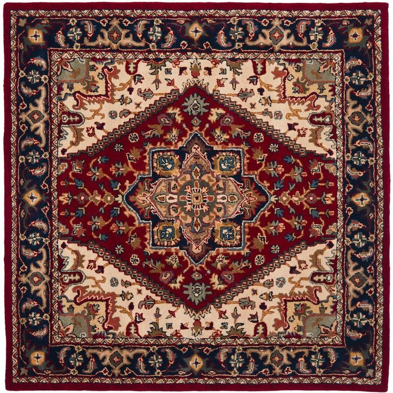Heritage HG625 Handmade Area Rug - 6'x6' - Red - Safavieh