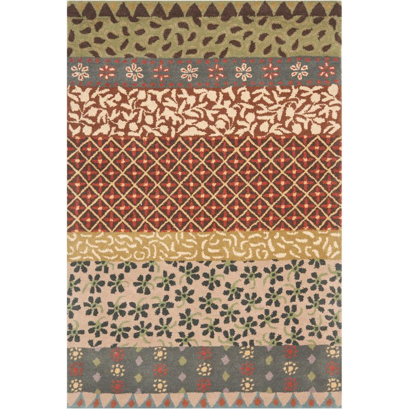 Bella BEL351 Hand Tufted Indoor Accent Rug - Ivory/Multi - 4'x6' - Safavieh