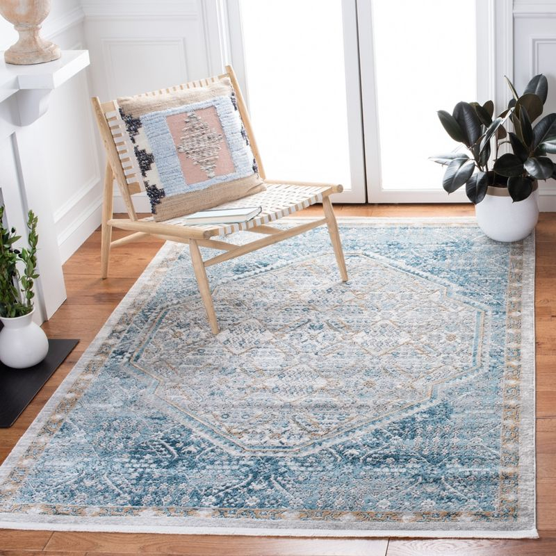 Shivan SHV714 Power Loomed Indoor Area Rug - Blue/Grey - 5'3"x7'6" - Safavieh