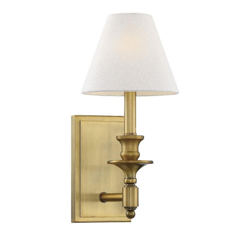 Savoy House Washburn 1 - Light Wall Light in  Warm Brass