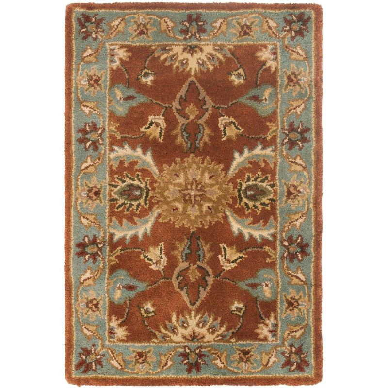 Heritage HG968 Handmade Accent Rug - 2'x3' - Brown/Blue - Safavieh