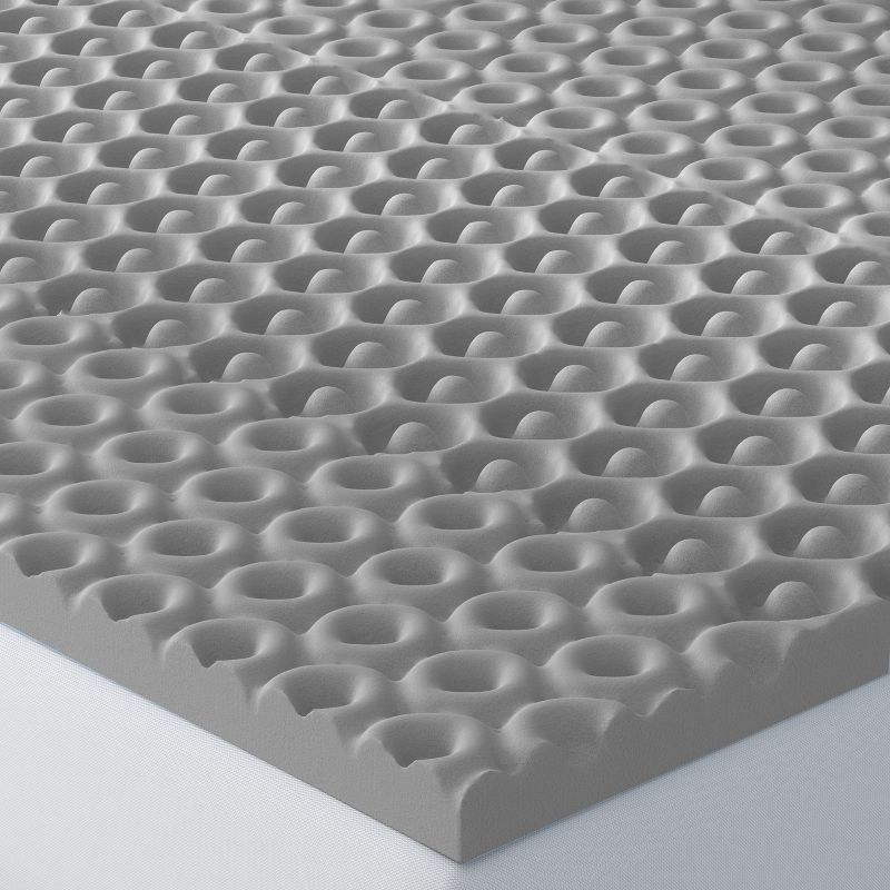 Vibe 2” Cool Pod Convoluted Gel Memory Foam Mattress Topper, Full