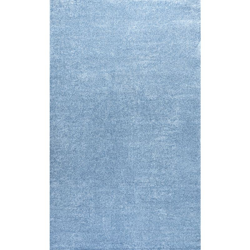 10' X 14' Rectangle Haze Solid Low-Pile Area Rug , Classic Blue - JONATHAN Y