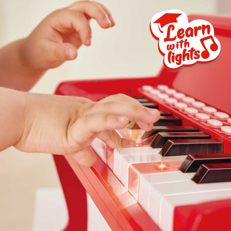 Hape Learn With Lights: Electronic Piano - Red, 25 Keys, Ages 3+