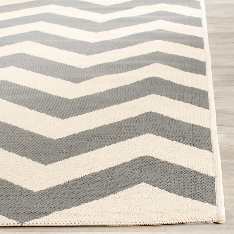 Courtyard CY6244 Power Loomed Indoor and Outdoor Area Rug - Grey/Beige - 8'x11' - Safavieh