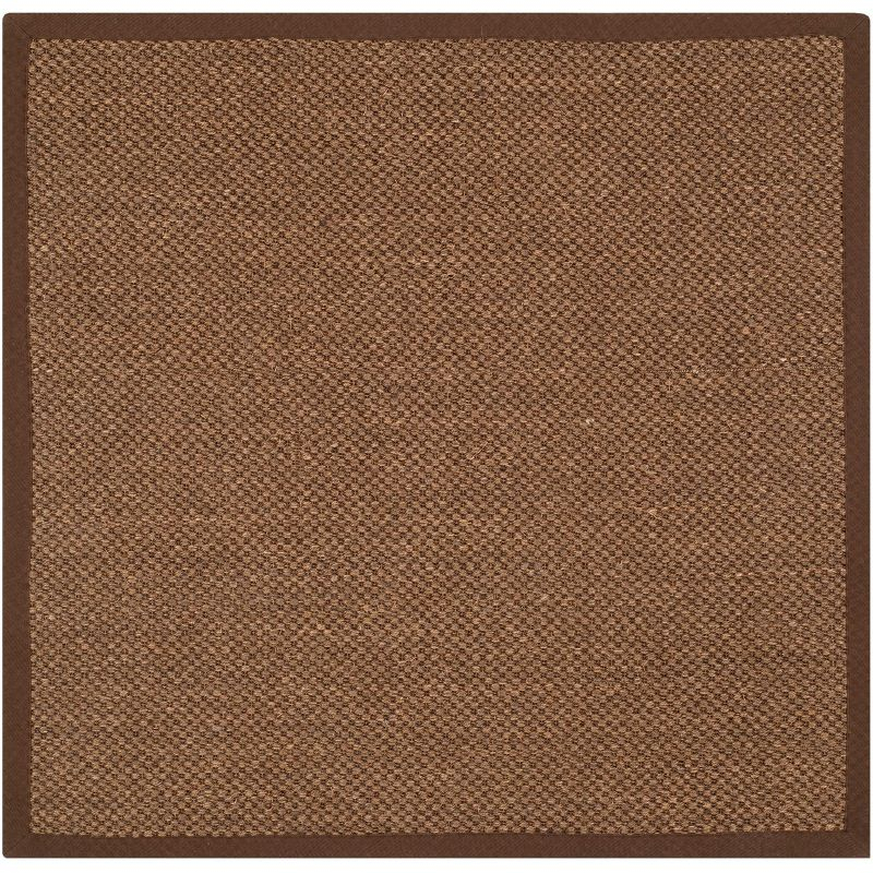 Natural Fiber NF443 Power Loomed Area Rug - Brown/Brown - 6'x6' - Safavieh.