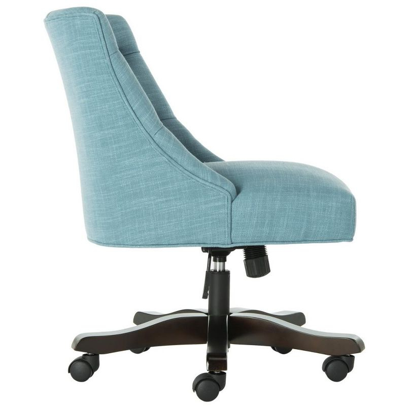 Soho Tufted Swivel Desk Chair - Light Blue - Safavieh