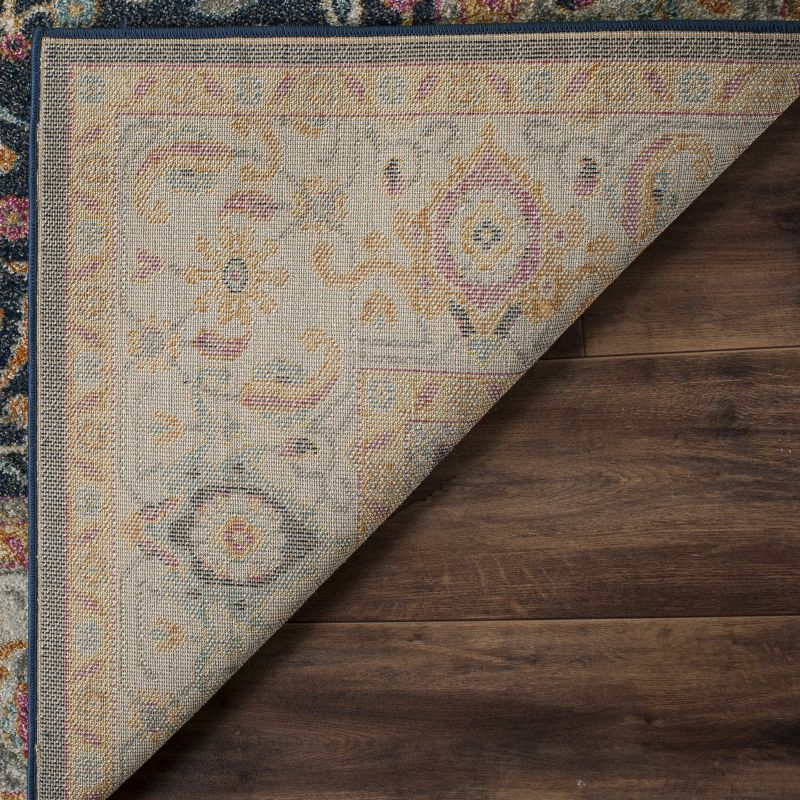 Madison MAD612 Power Loomed Indoor Runner Rug - Navy/Creme - 2'3"x10' - Safavieh.