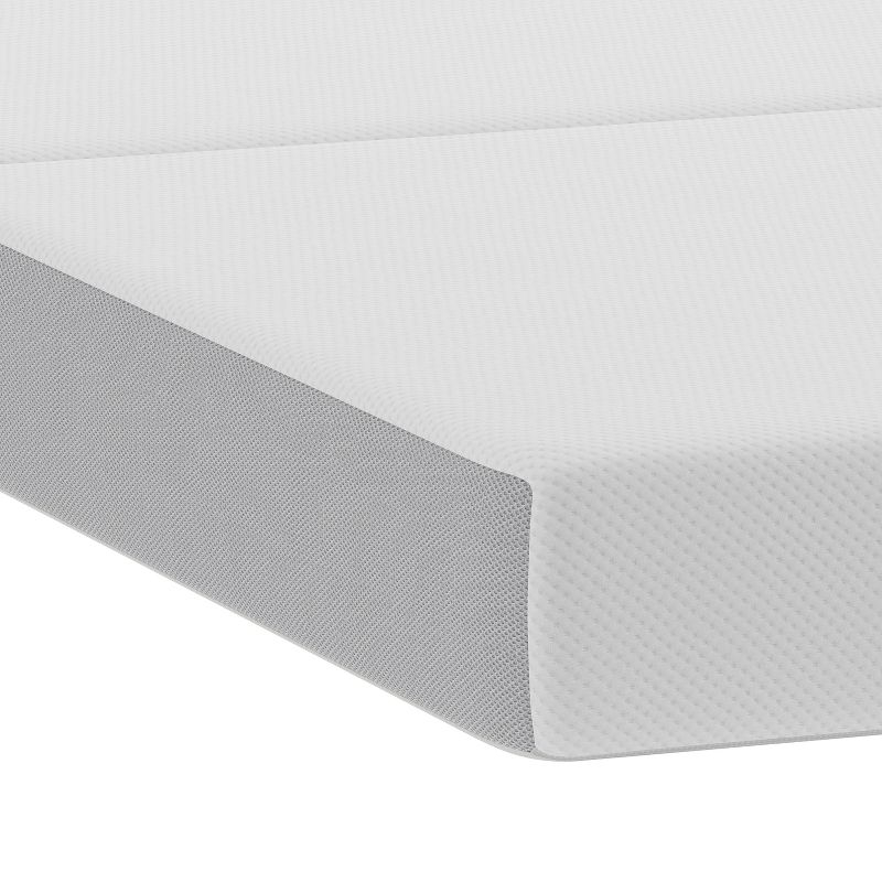 Flash Furniture Cloud Portable Tri-Fold 4" Cooling Memory Foam Cot Mattress in a Box with Removable Washable Cover