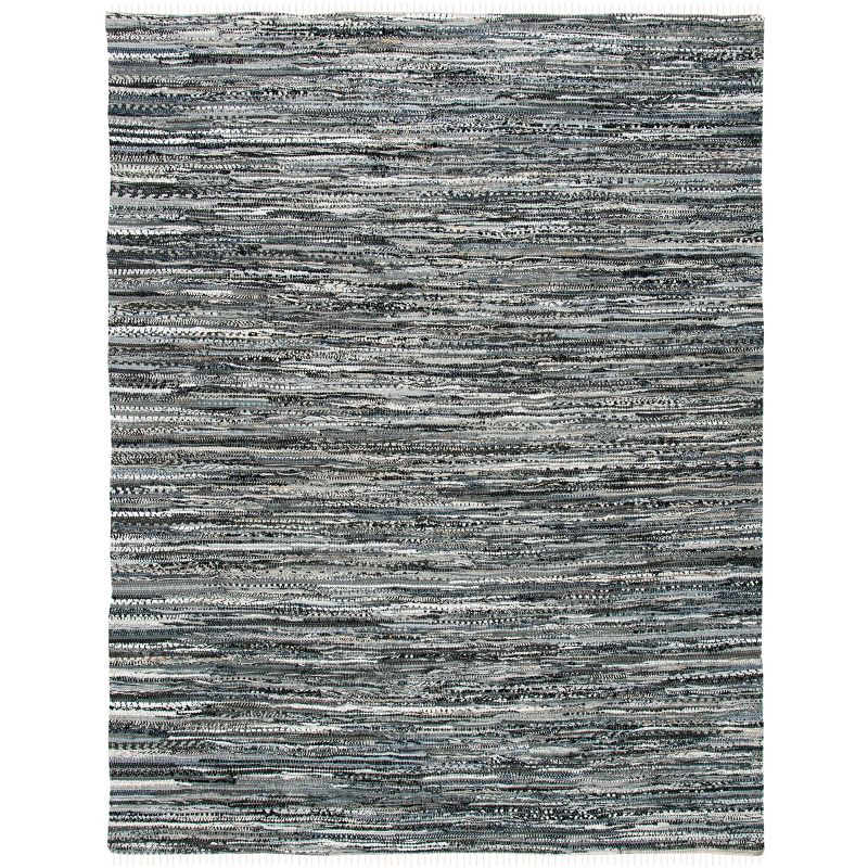 Rag Area Rug RAR128 Hand Woven Area Rug - Grey - 8'9"x11'9" - Safavieh.