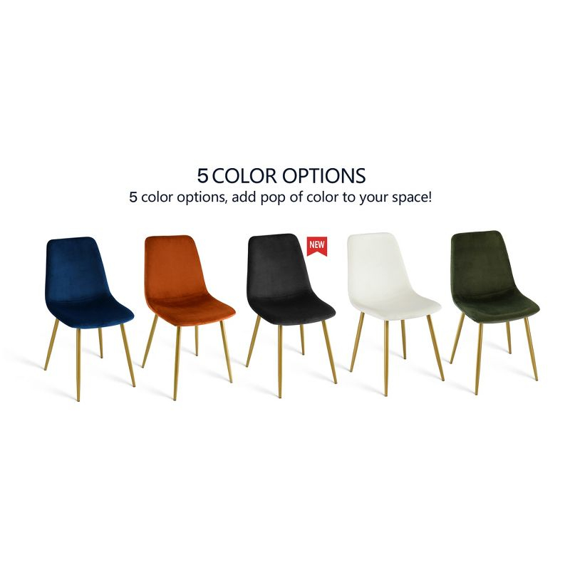 Set of 4 Bingo Blue Upholstered  Side Chair -Maison Boucle