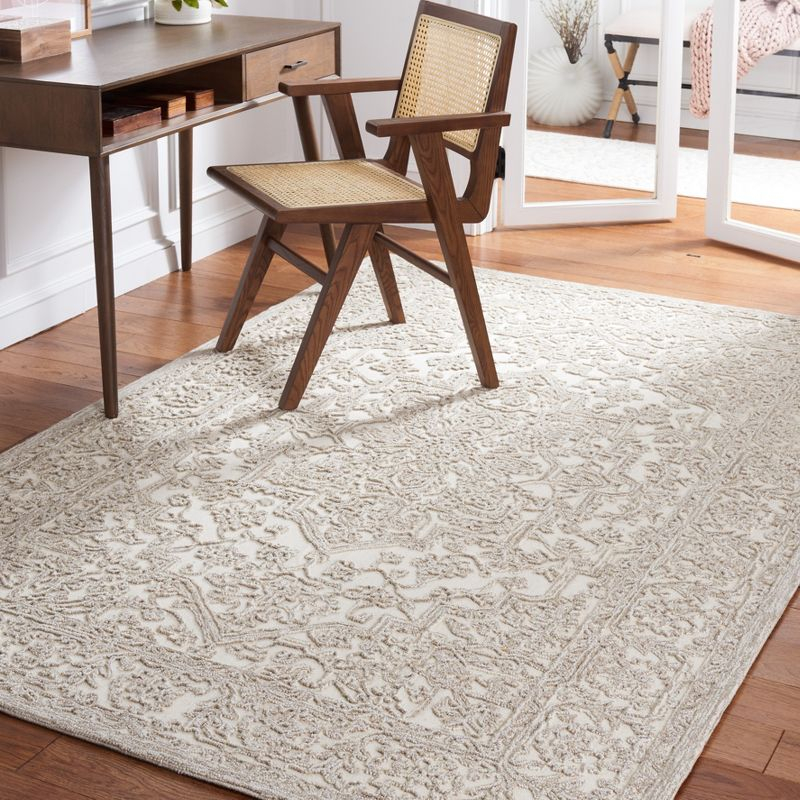 Trace TRC302 Hand Tufted Area Rug - Ivory/Natural - 3'x5' - Safavieh.