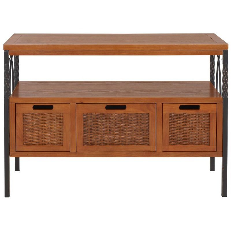 Joshua Media Console - AMH6532A - Brown - Safavieh Couture