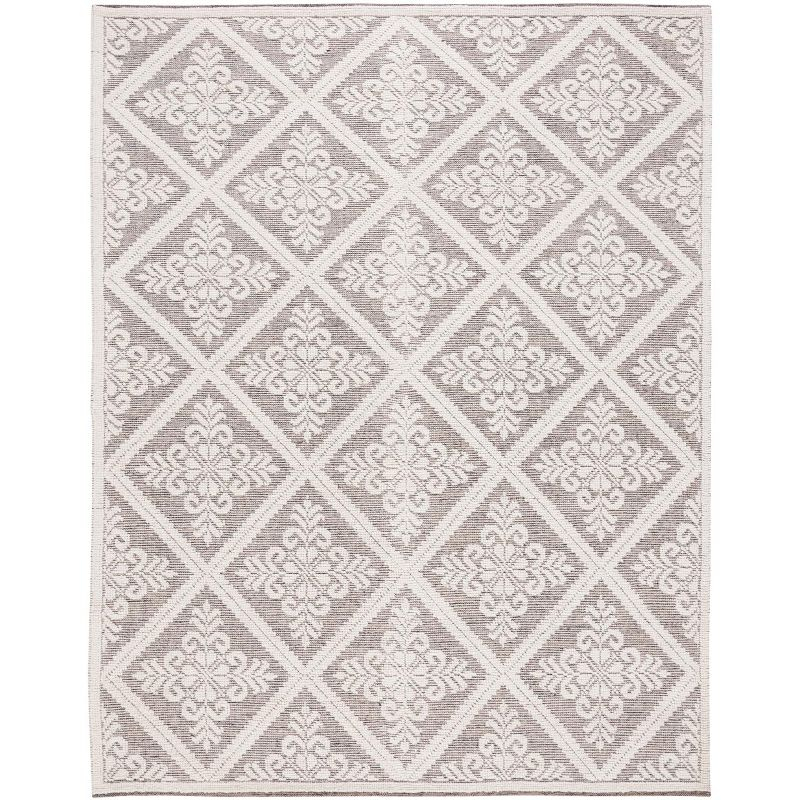 Vermont VRM306 Hand Woven Indoor Area Rug - Ivory/Brown - 9'x12' - Safavieh