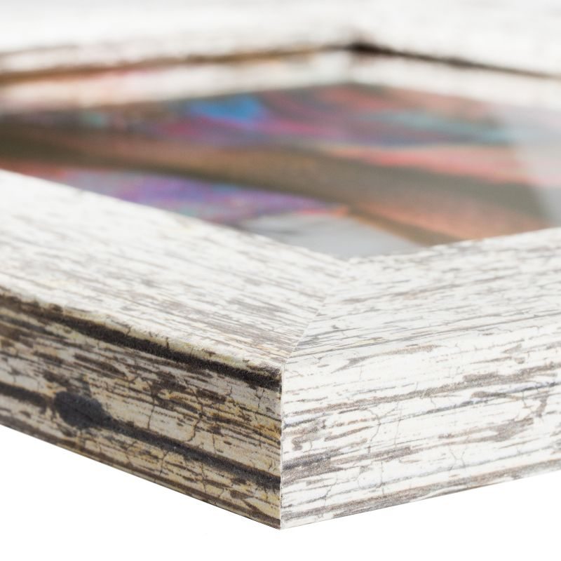 Craig Frames American Barn 12x12 inch White Barnwood Picture Frame Set Matted for a 9x9 Photo, Set of 4
