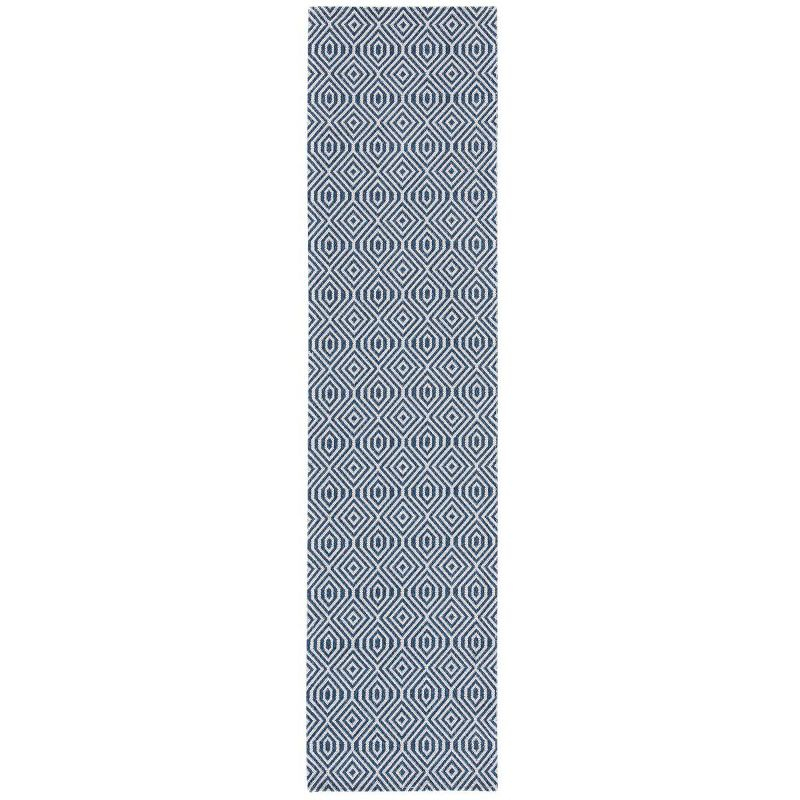 Augustine AGT401 Power Loomed Runner Rug - Navy/Light Grey - 2'x8' - Safavieh.