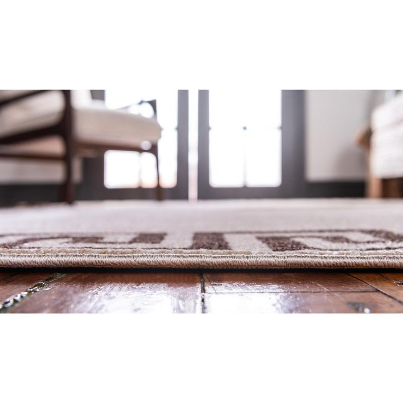 Unique Loom Athens Collection Area Rug - Modern (3' 1" x 5' 3" Rectangle Beige and Brown/Beige)