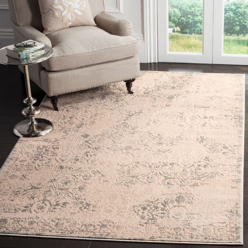 Brilliance BRL502 Power Loomed Area Rug - Cream/Light Blue - 5'1"x7'6" - Safavieh.