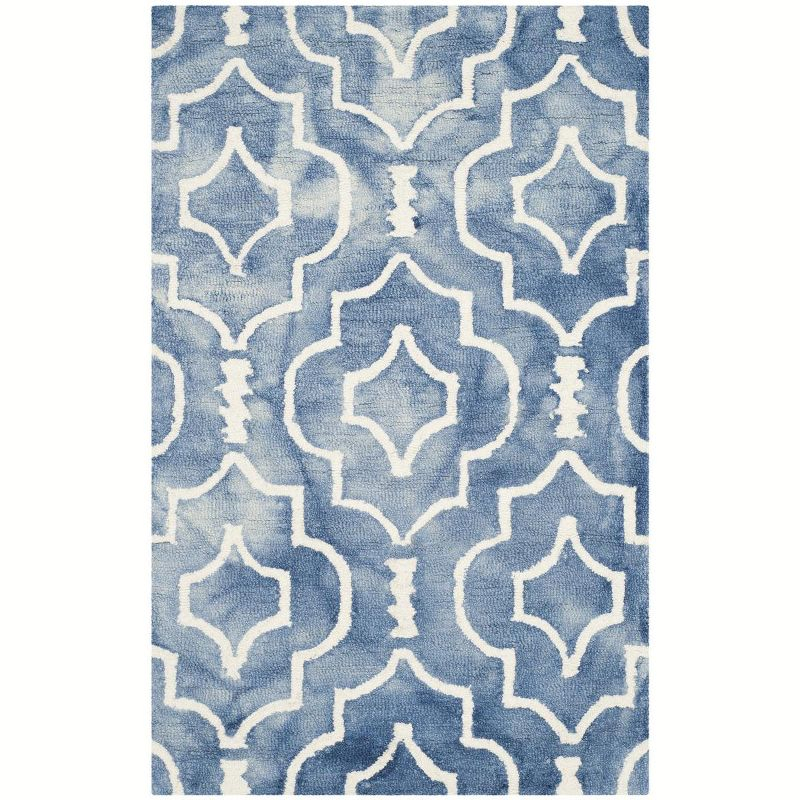 Dip Dye DDY538 Hand Tufted Indoor Accent Rug - Blue/Ivory - 2'6"x4' - Safavieh