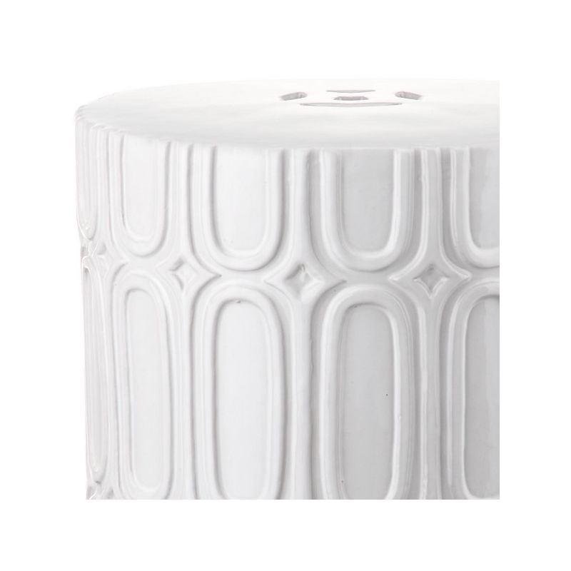 Melody Garden Stool - Indoor/Outdoor - ACS4529 - White - Safavieh