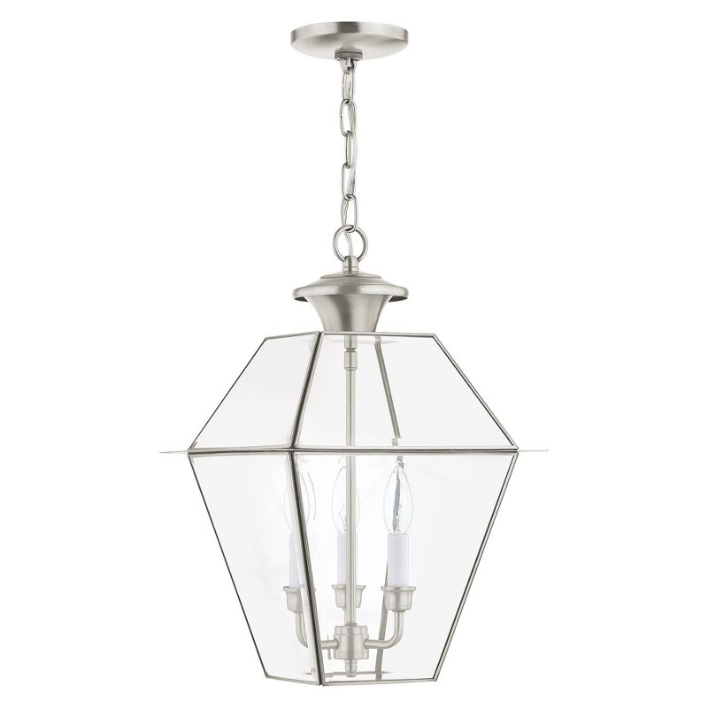 Livex Lighting Westover 3 - Light Pendant in  Brushed Nickel