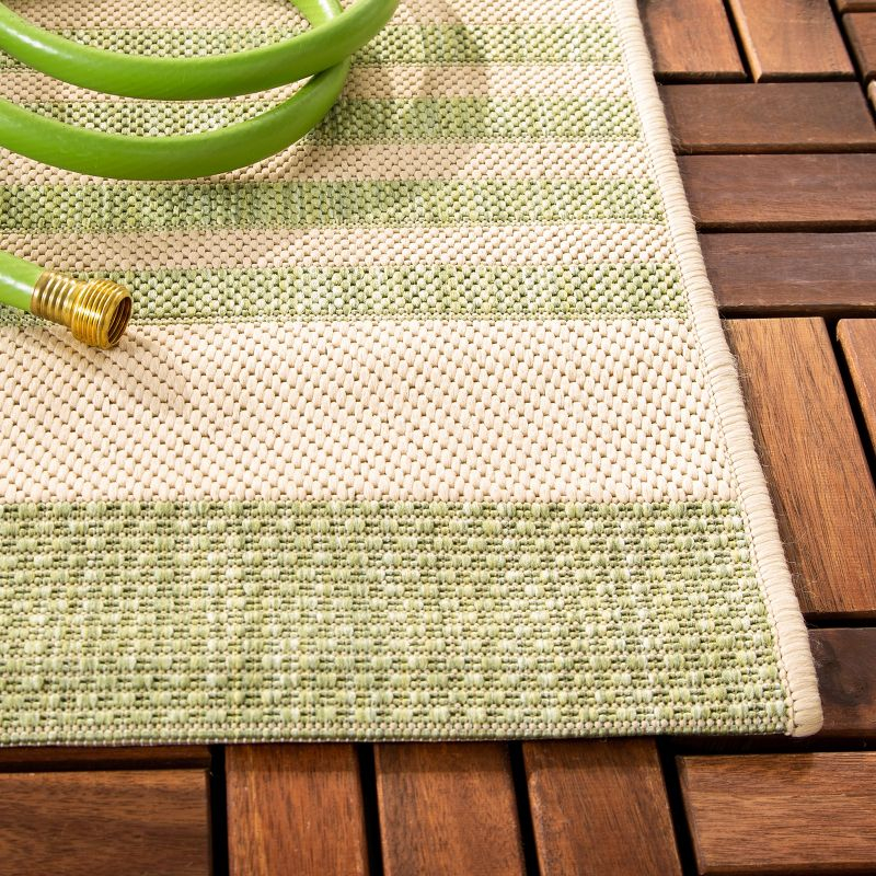 Courtyard CY6062 Power Loomed Indoor/Outdoor Area Rug - Beige/Sweet Pea - 4'x4' - Safavieh.