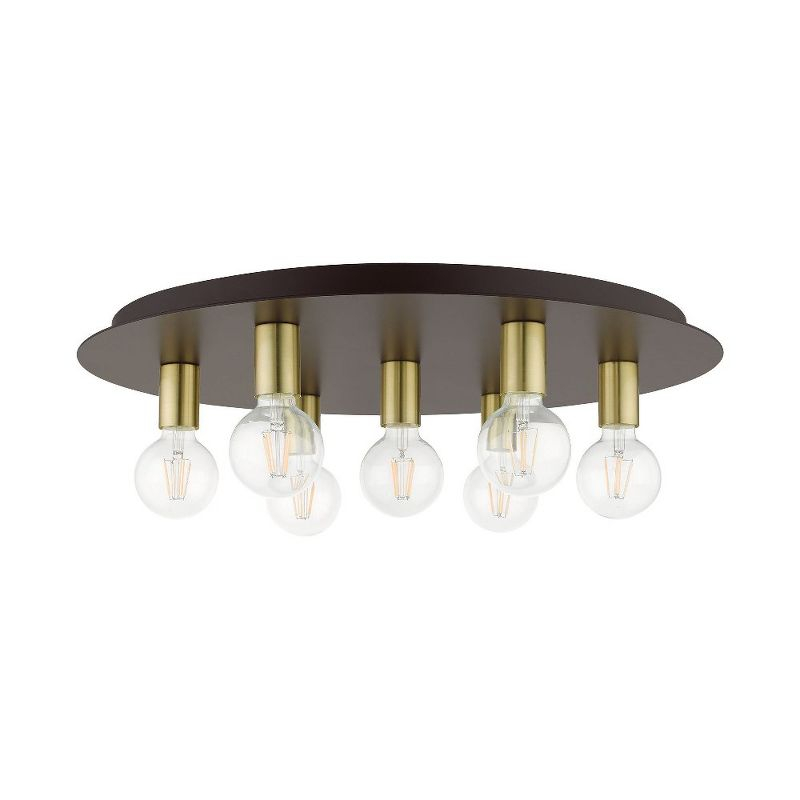 Livex Lighting Hillview 7 - Light Flush Mount in  Bronze