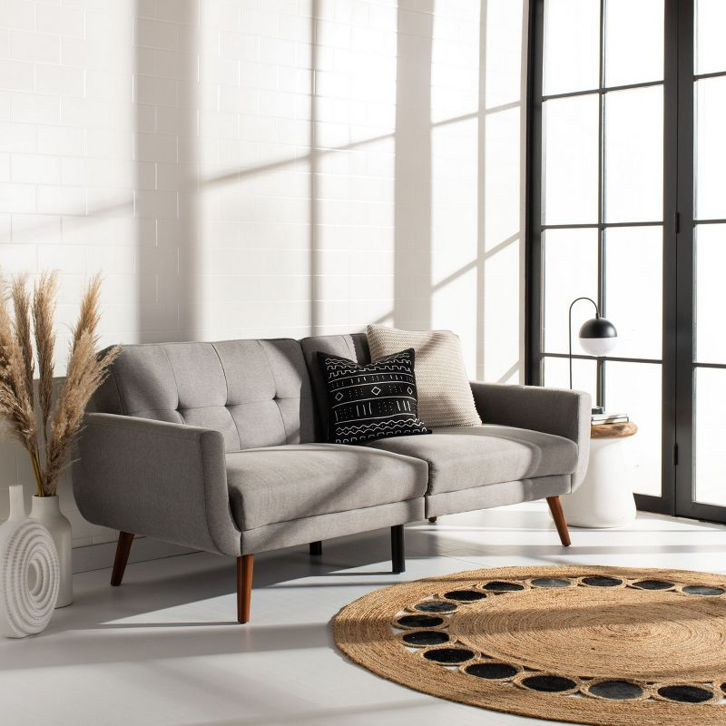 Bushwick Foldable Futon Bed - Grey/Brown - Safavieh.