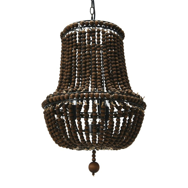 Storied Home Draped Wood Bead Chandelier