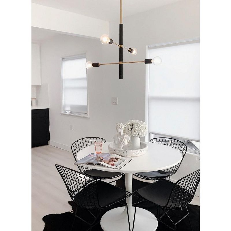 Mitzi Astrid 4 - Light Chandelier in  Aged Brass, Black
