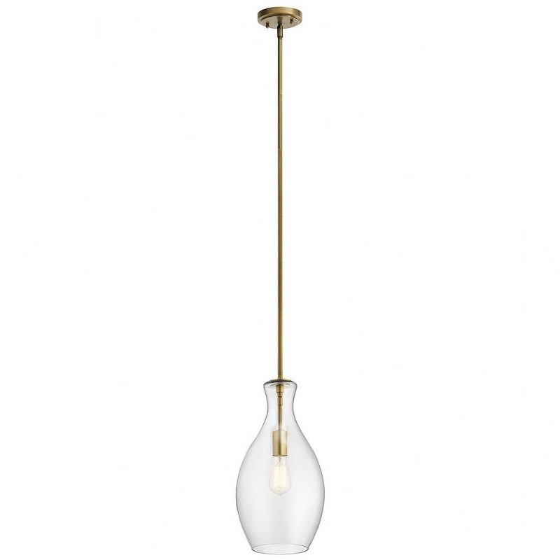Kichler Lighting Everly 1 - Light Pendant in  Natural Brass