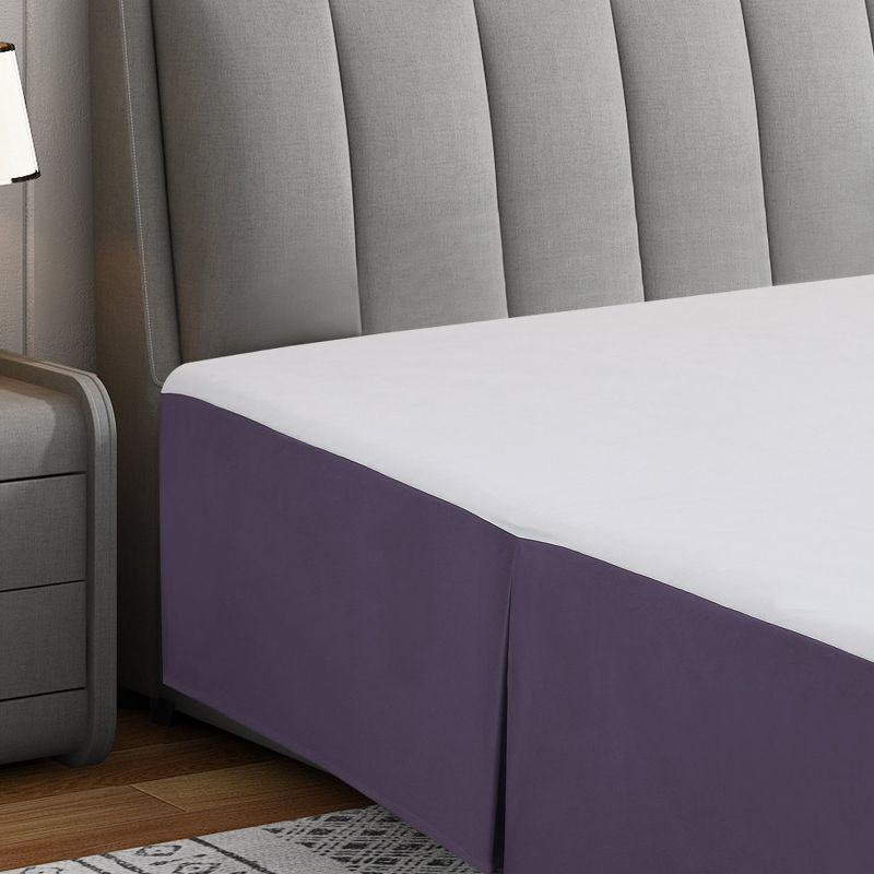 Swift Home | Basics Pleated Microfiber Bed Skirt 14-inch Drop Aqua Full