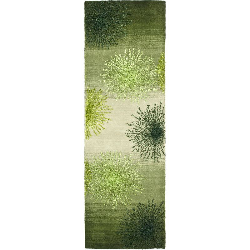 Soho SOH712 Hand Tufted Runner Rug - Green/Multi - 2'6"x10' - Safavieh.